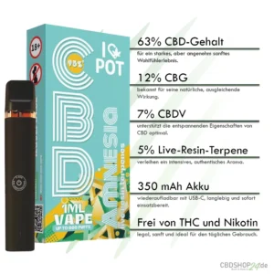 ILovePot CBD Vape 95% - Amnesia